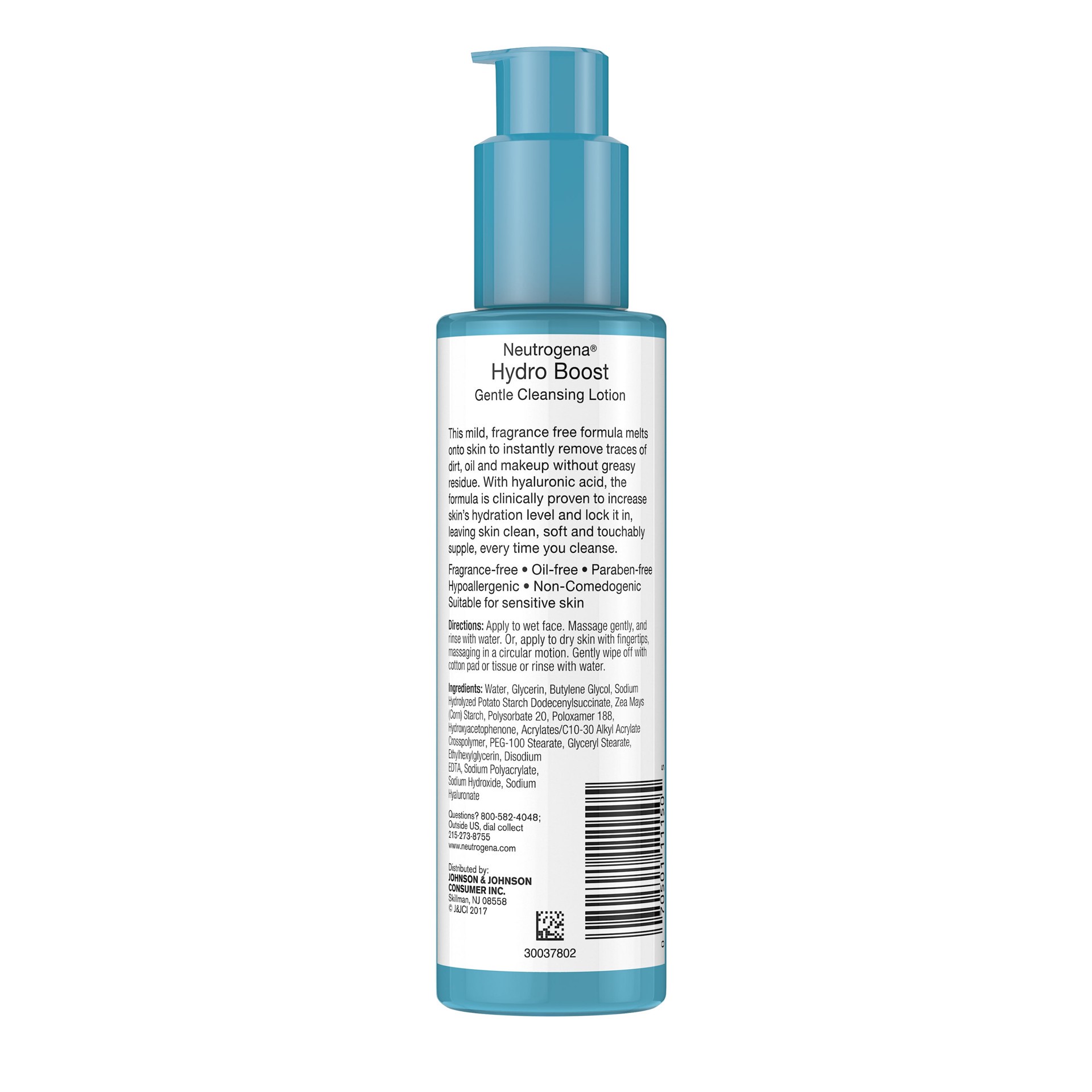 slide 8 of 8, Neutrogena Hydro Boost Gentle Cleansing and Hydrating Face Lotion and Makeup Remover, Oil-Free for Sensitive Skin, 5.0 fl. oz, 5 fl oz