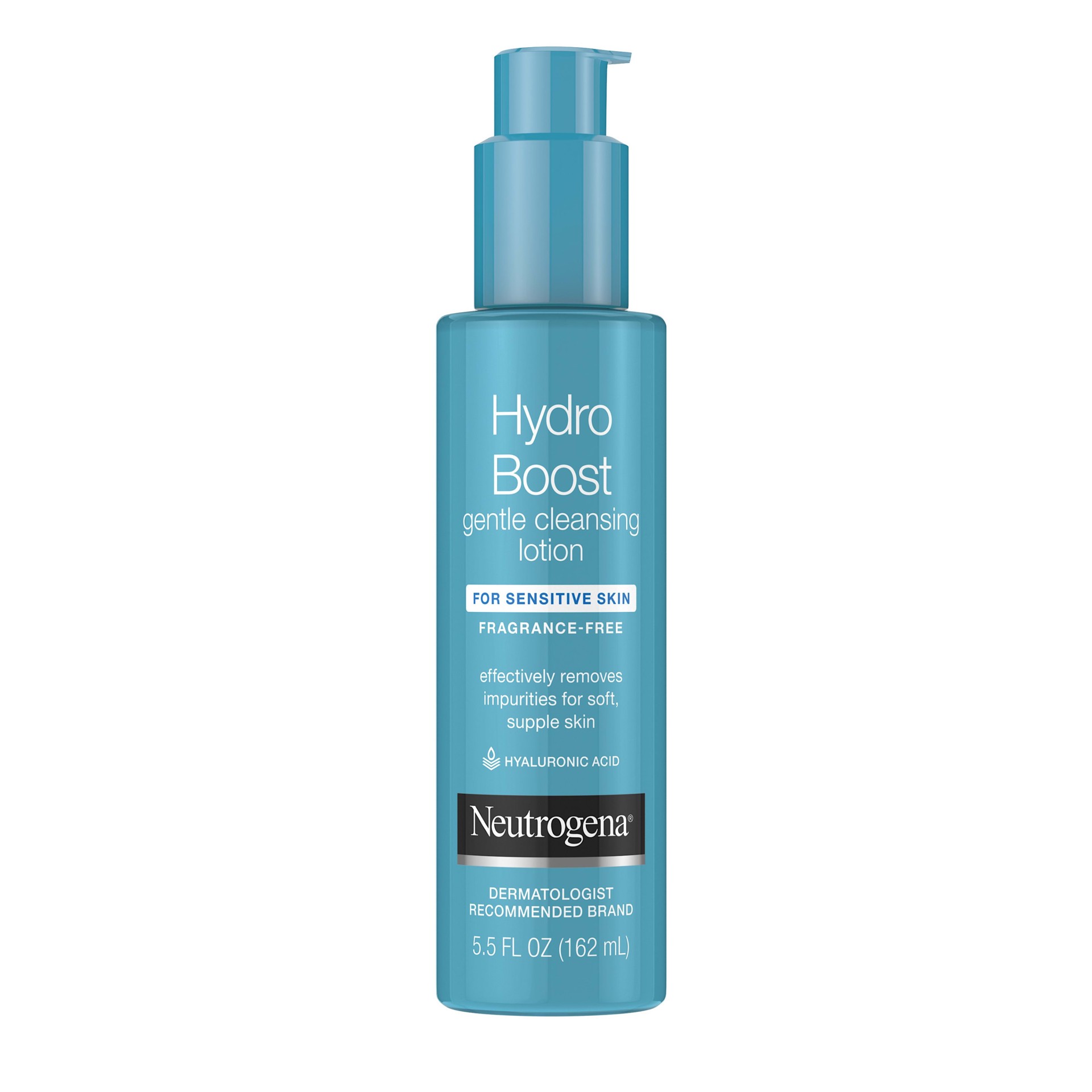 slide 1 of 8, Neutrogena Hydro Boost Gentle Cleansing and Hydrating Face Lotion and Makeup Remover, Oil-Free for Sensitive Skin, 5.0 fl. oz, 5 fl oz