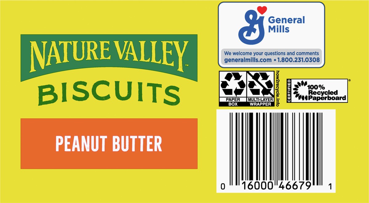 slide 2 of 9, Nature Valley Biscuit Sandwiches, Peanut Butter Snack, 5 ct, 6.75 OZ, 5 ct