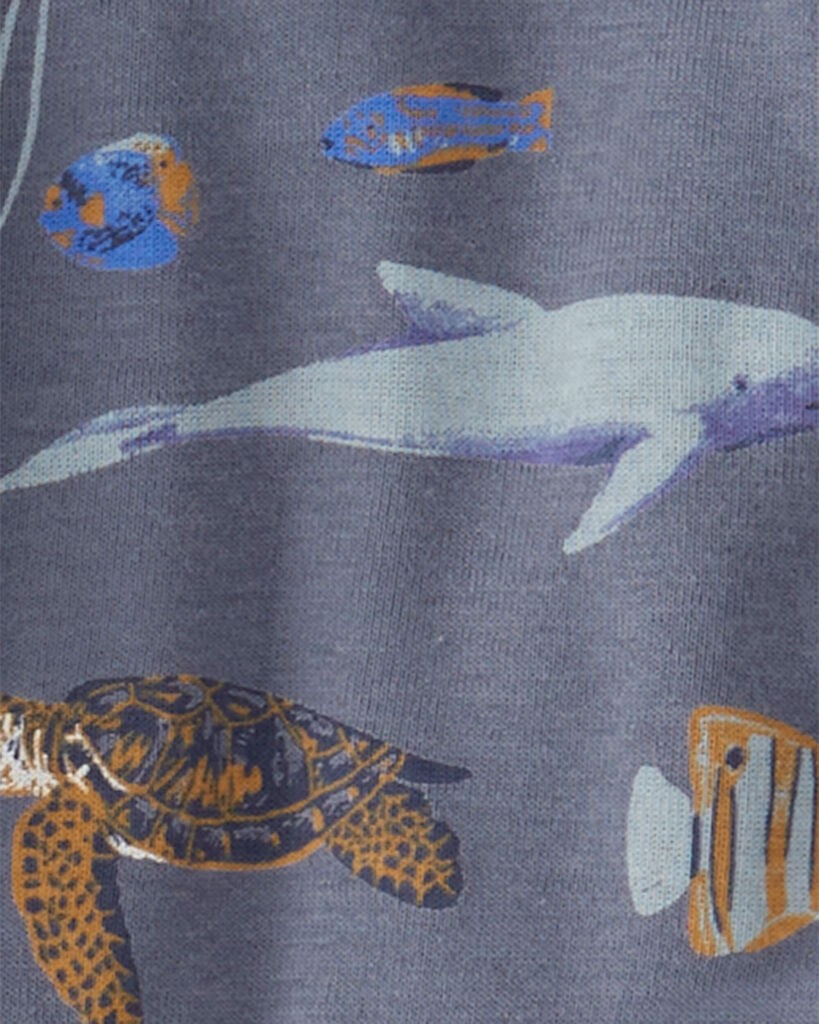 slide 5 of 6, Littleplanet Baby 3-Pack Organic Cotton Rib Bodysuits Deep Sea Print, Painterly Stripes NB, 1 ct