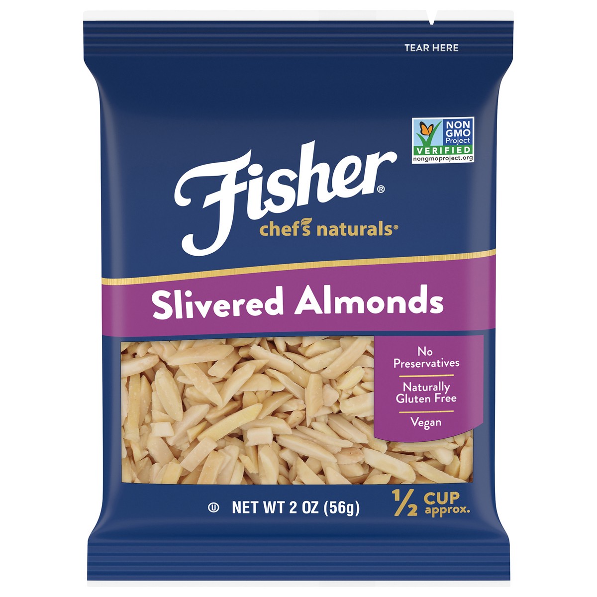 slide 6 of 14, Fisher Slivered Almonds, 2 oz