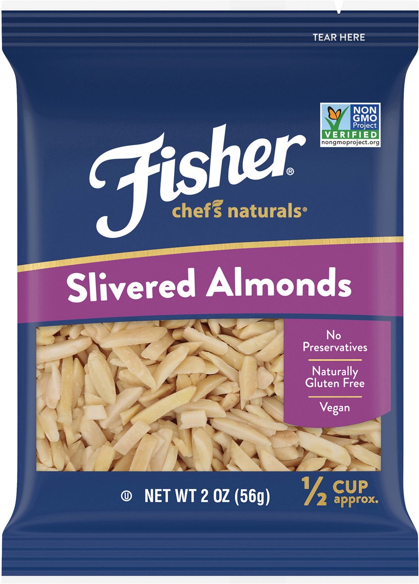 slide 1 of 14, Fisher Slivered Almonds, 2 oz