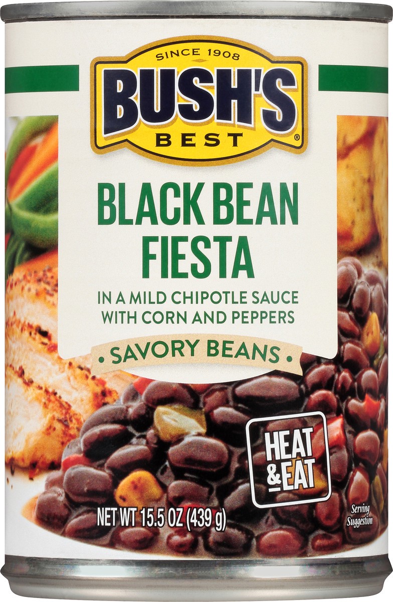 slide 7 of 8, Bush's Best Black Bean Fiesta, 15.5 oz