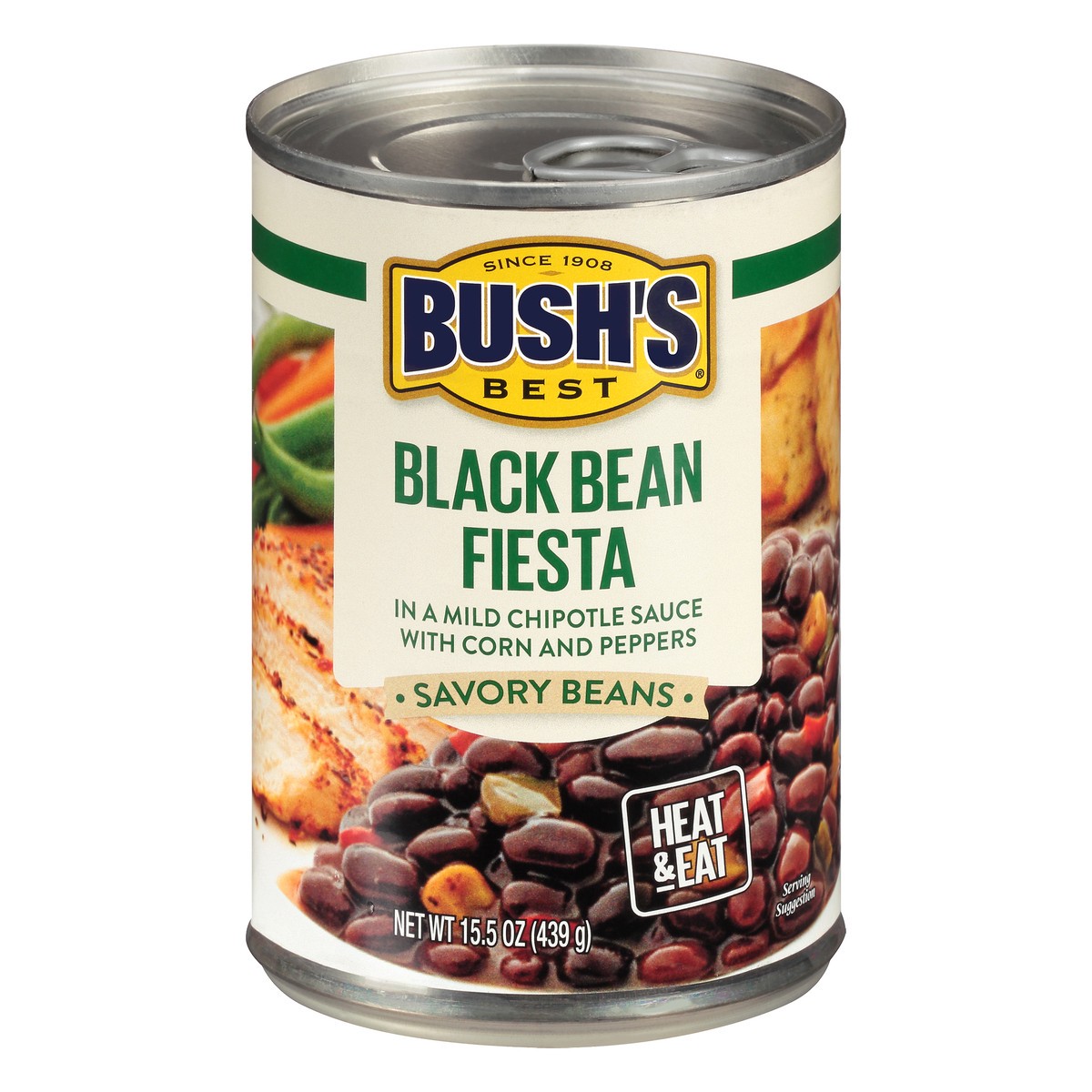 slide 1 of 8, Bush's Best Black Bean Fiesta, 15.5 oz