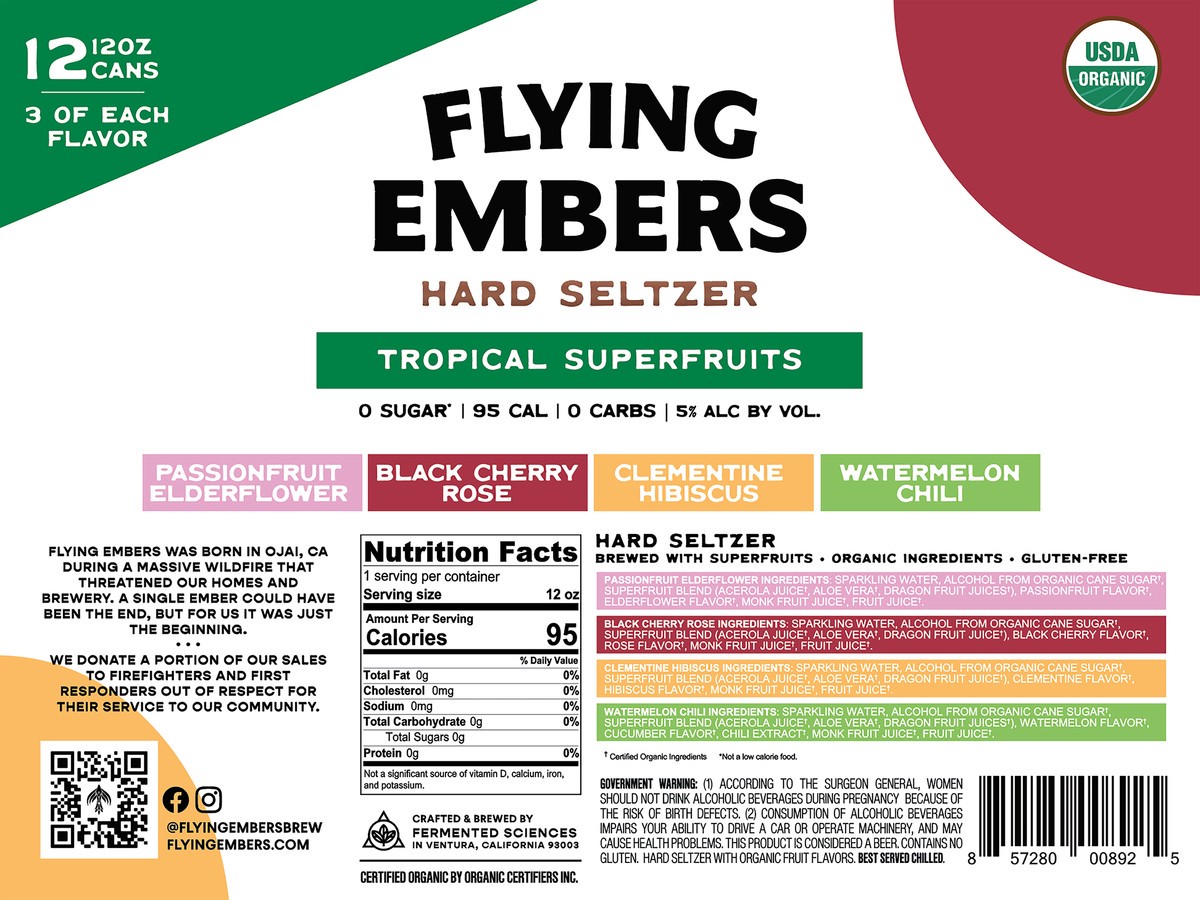 slide 6 of 10, Flying Embers Hard Seltzer Variety, 12 ct; 12 fl oz