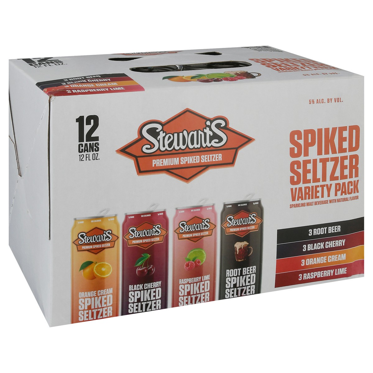 slide 2 of 13, Stewart's Variety Pack Spiked Seltzer 12 ea, 12 ct