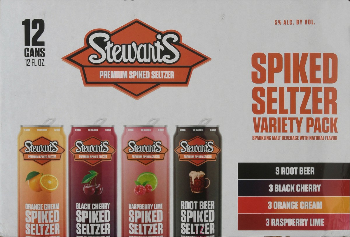 slide 9 of 13, Stewart's Variety Pack Spiked Seltzer 12 ea, 12 ct