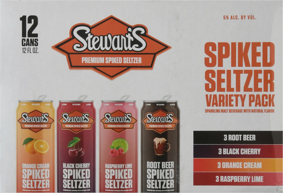 slide 10 of 13, Stewart's Variety Pack Spiked Seltzer 12 ea, 12 ct