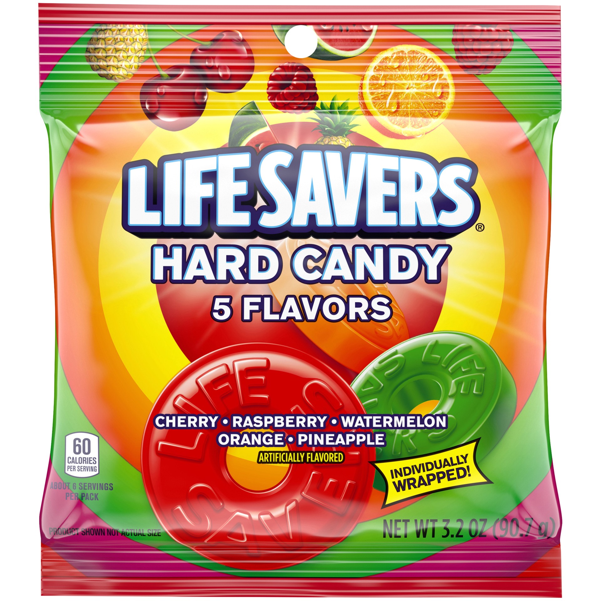 slide 1 of 5, LIFESAVERS Life Savers 5 Flavors Hard Candy, 3.2 ounce, 3.2 oz