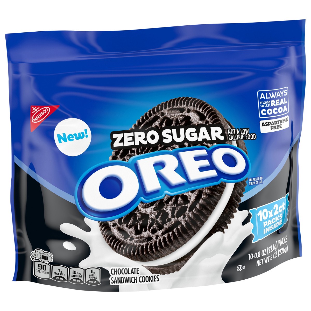 slide 2 of 15, NABISCO FAMILY SIZE OREO COOKIES ZERO SUGAR, 8 oz