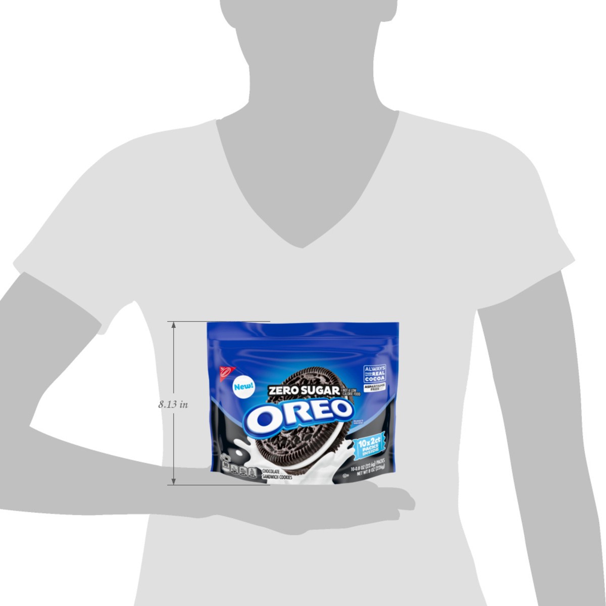slide 9 of 15, NABISCO FAMILY SIZE OREO COOKIES ZERO SUGAR, 8 oz
