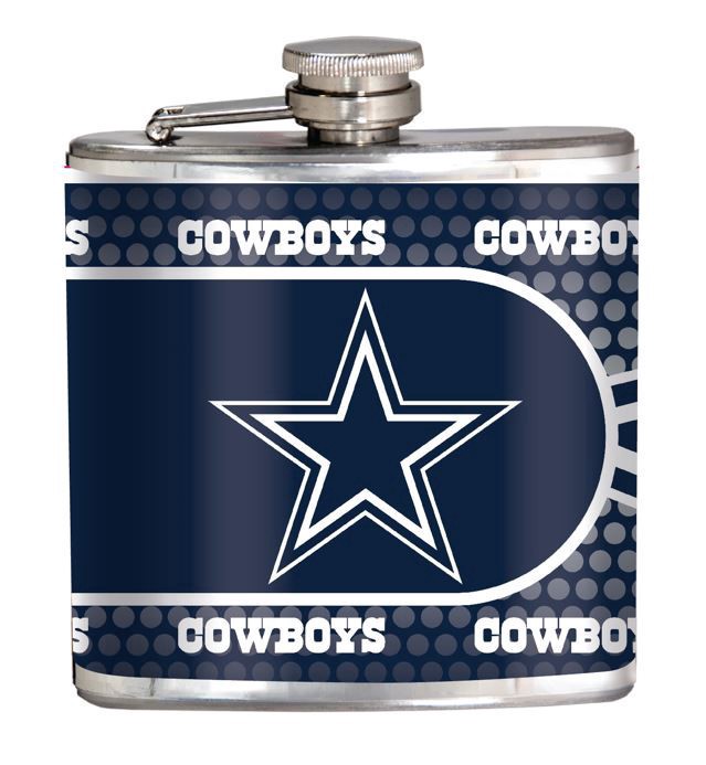 slide 1 of 1, Gap Metallic Wrap Flask - Dallas Cowboys, 6 oz