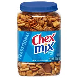 Chex Mix Traditional Original Recipe Snack Mix, Snacks, Tub, 20 oz