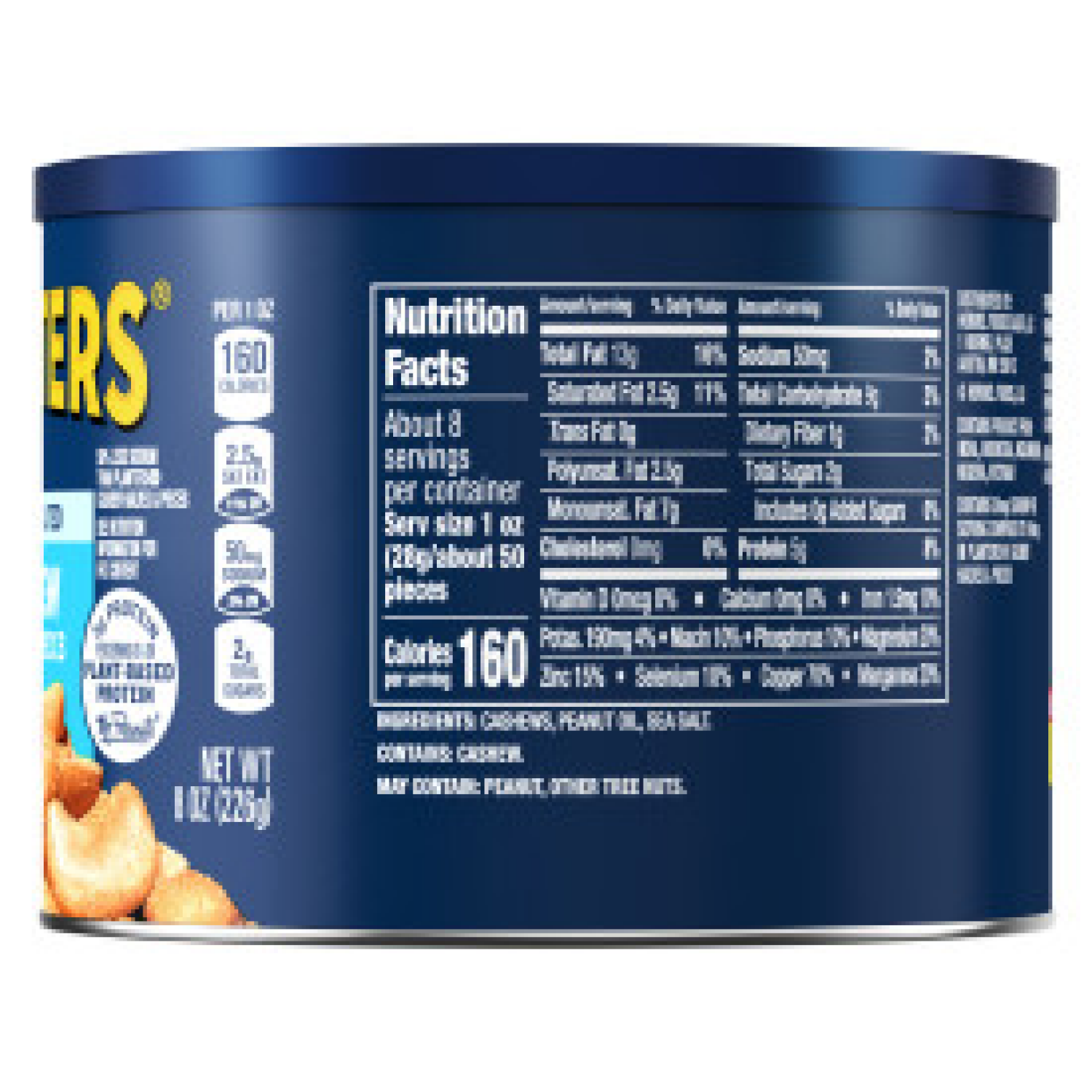 slide 2 of 4, Planters Halves & Pieces Lightly Salted Cashew 8 oz, 8 oz