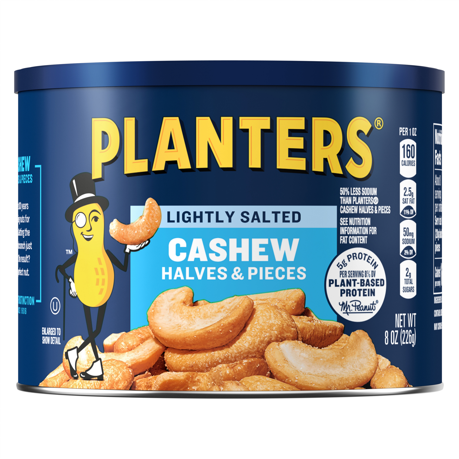slide 1 of 4, Planters Halves & Pieces Lightly Salted Cashew 8 oz, 8 oz