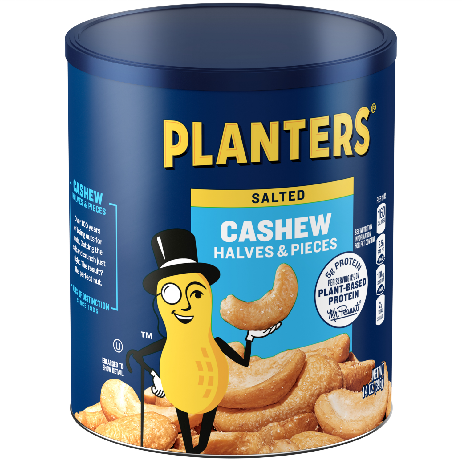 slide 4 of 5, Planters Salted Cashew Halves & Pieces 14 oz, 14 oz