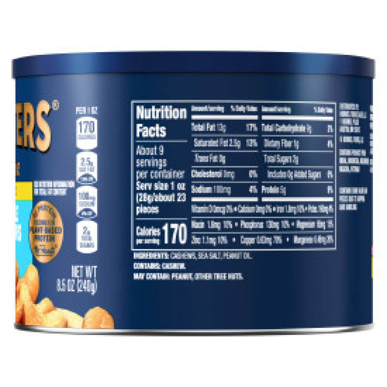 slide 3 of 4, Planters Deluxe Whole Salted Cashews 8.5 oz, 8.5 oz