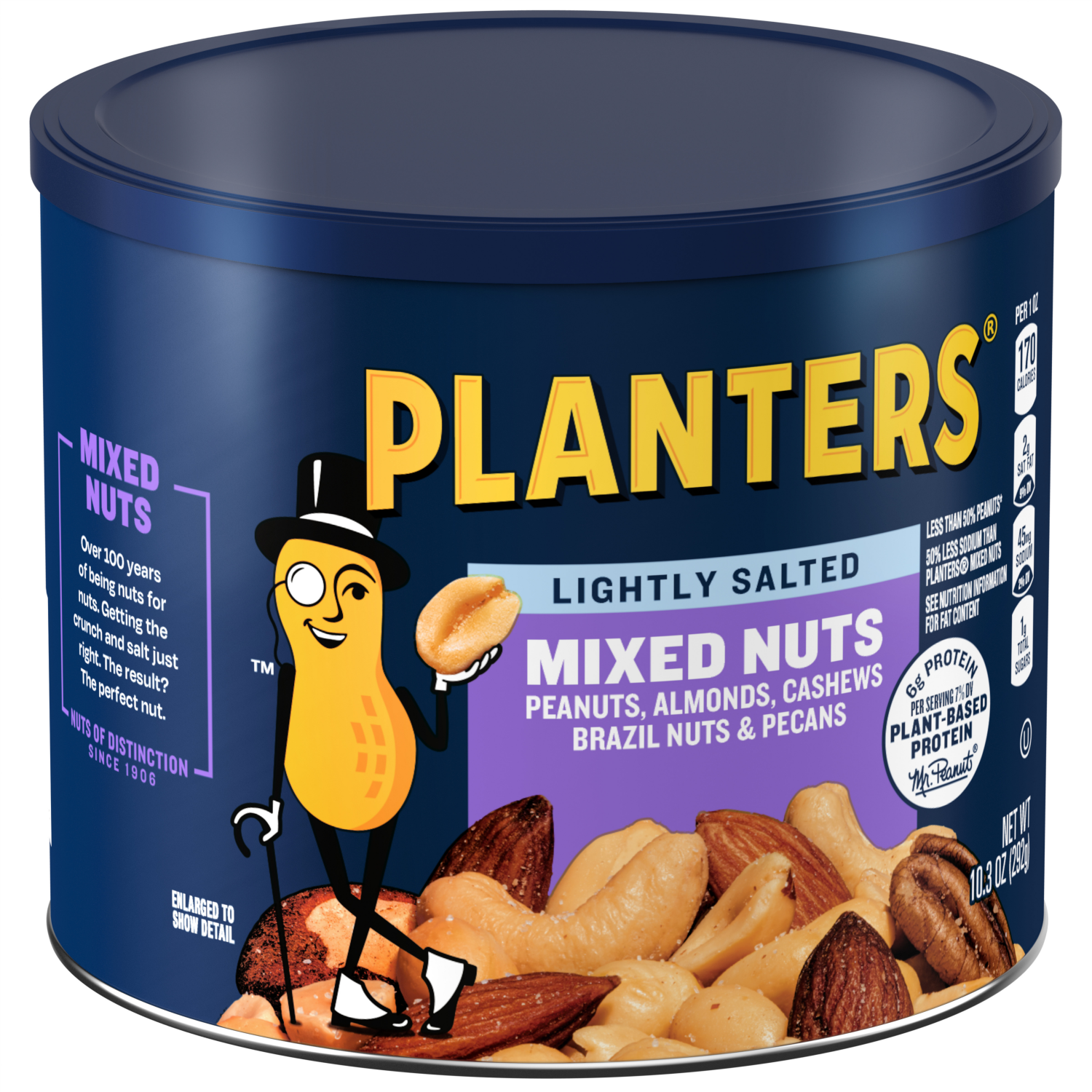 slide 3 of 4, Planters Mixed Nuts, Lightly Salted, 10.3 oz