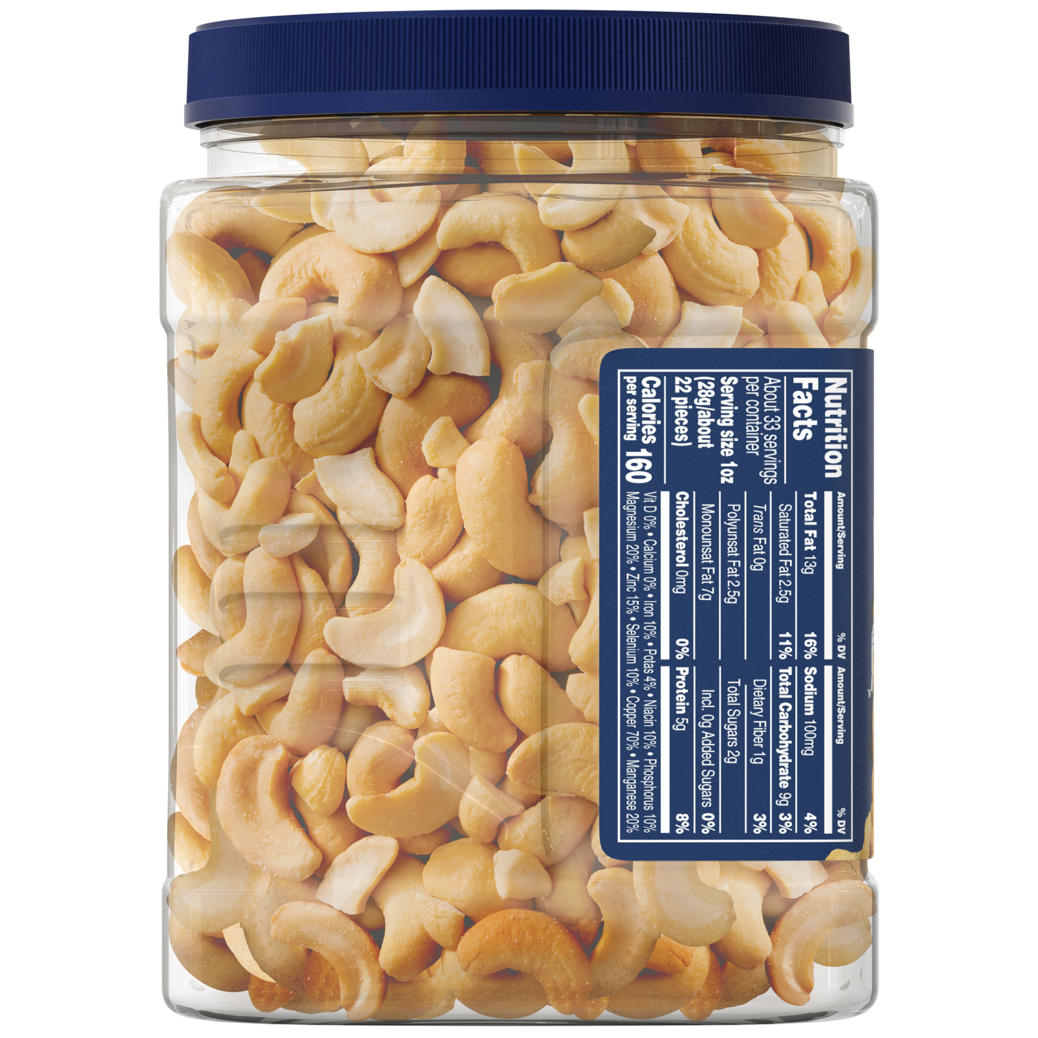 slide 2 of 4, Planters Deluxe Whole Salted Cashews 33 oz, 33 oz