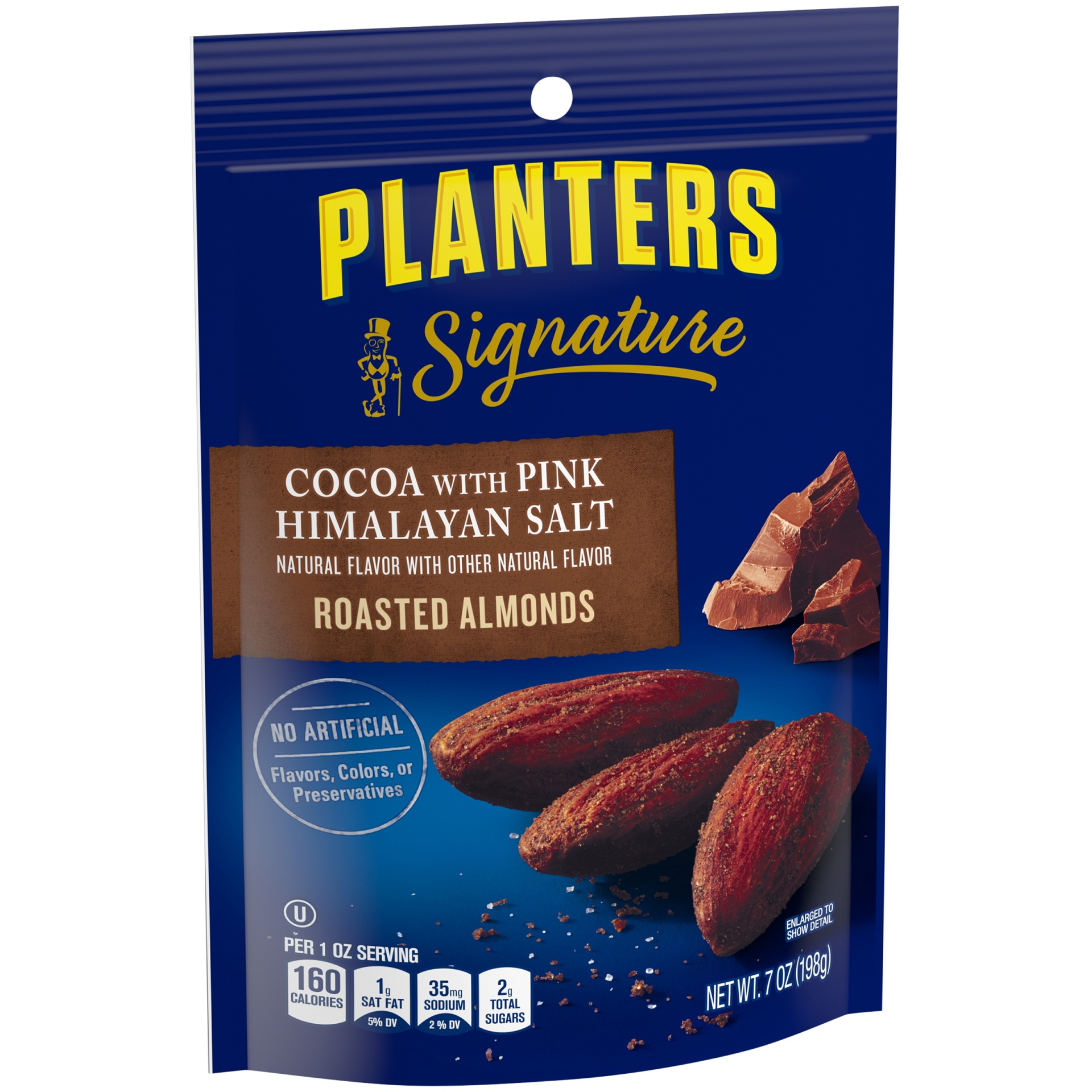 slide 2 of 6, Planters Signature Roasted Almonds with Cocoa & Pink Himalayan Salt, 7 oz