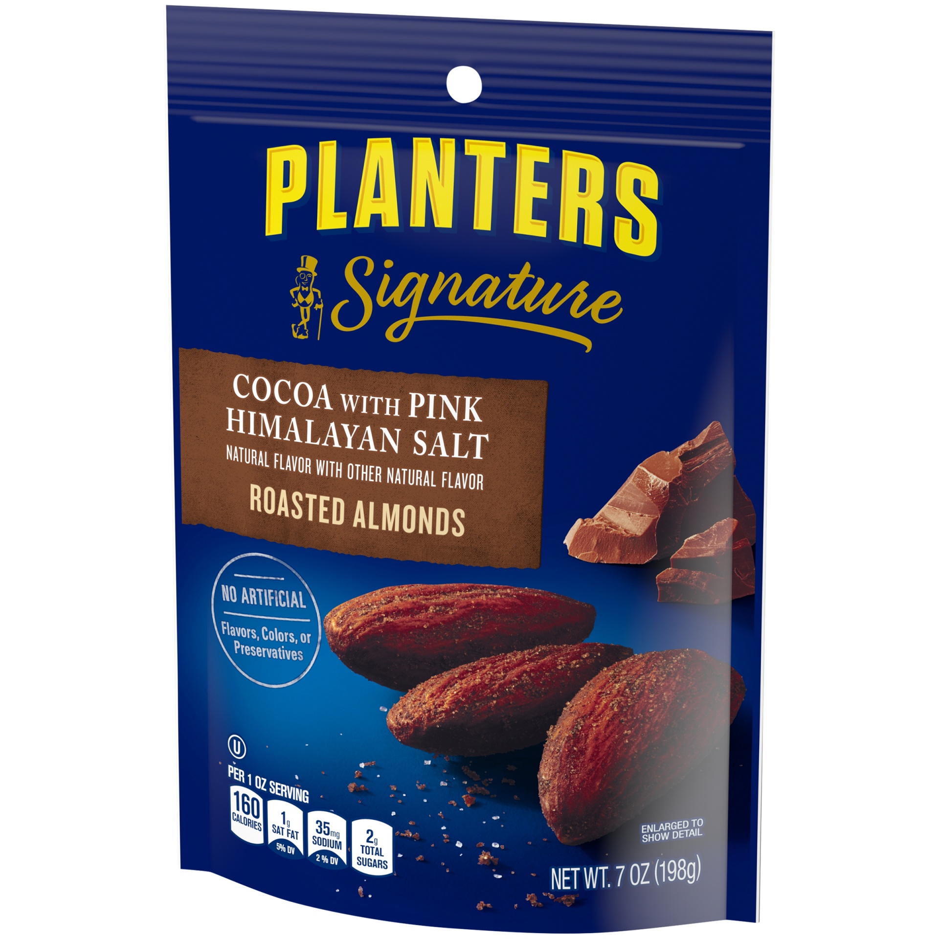 slide 3 of 6, Planters Signature Roasted Almonds with Cocoa & Pink Himalayan Salt, 7 oz