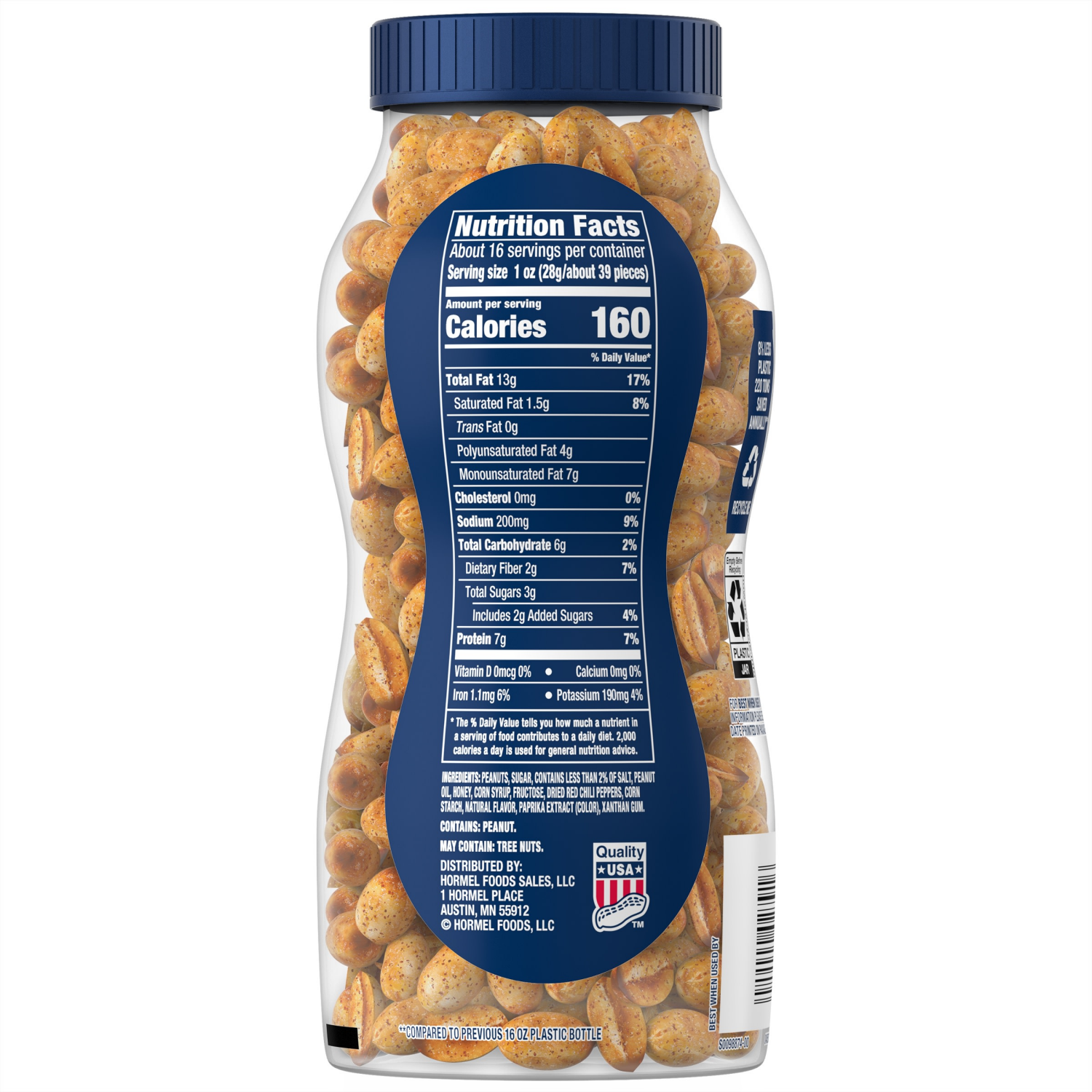 slide 2 of 8, Planters Dry Roasted Sweet & Spicy Peanuts - 16 oz, 16 oz