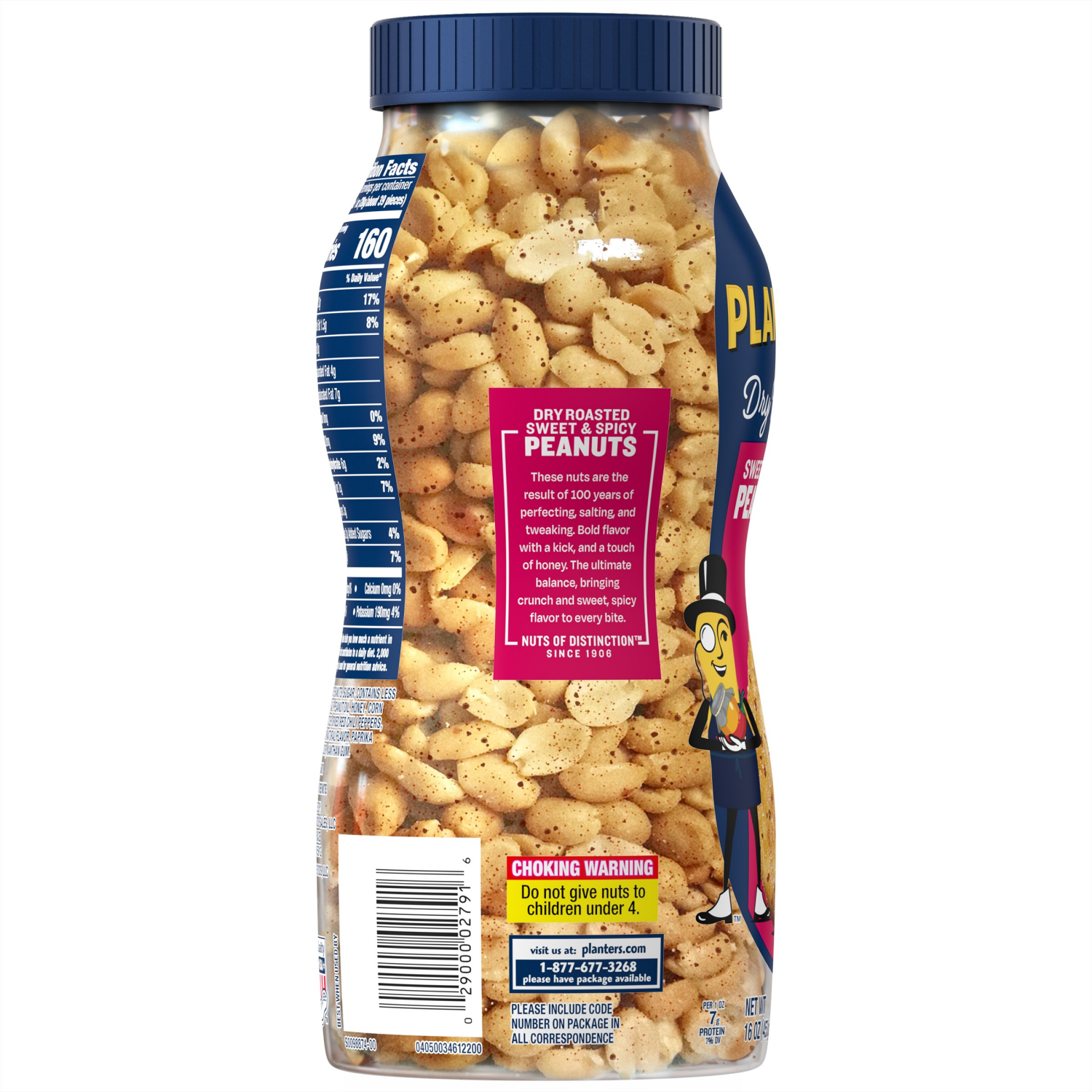 slide 4 of 8, Planters Dry Roasted Sweet & Spicy Peanuts - 16 oz, 16 oz