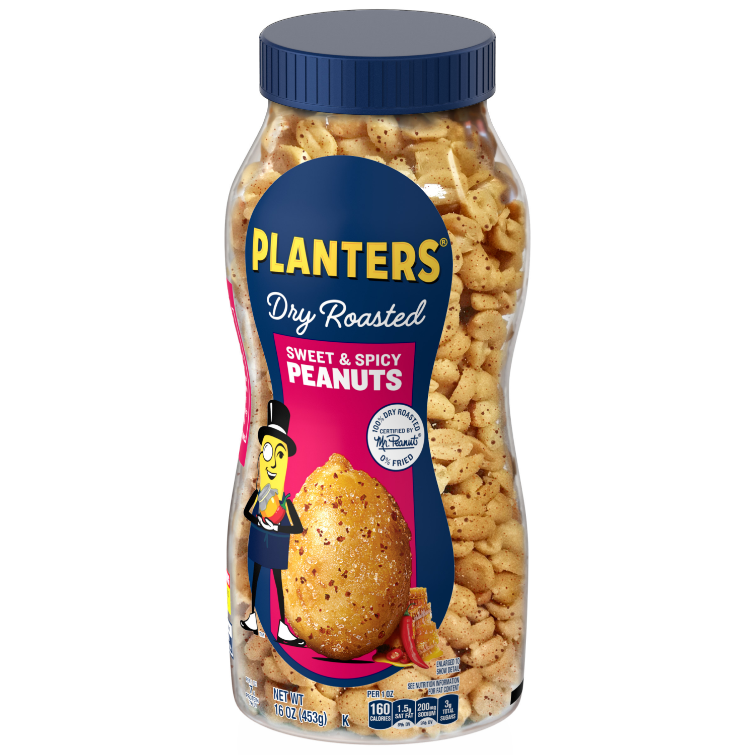 slide 5 of 8, Planters Dry Roasted Sweet & Spicy Peanuts - 16 oz, 16 oz