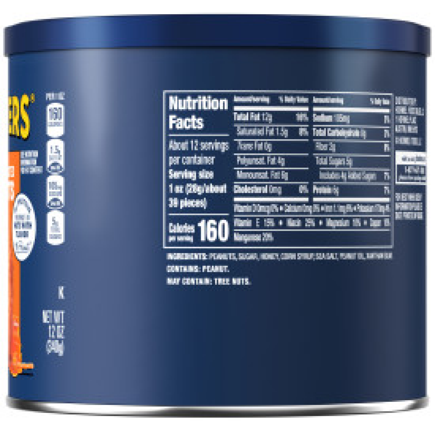 slide 5 of 6, Planters Honey Roasted Peanuts 12 oz, 12 oz