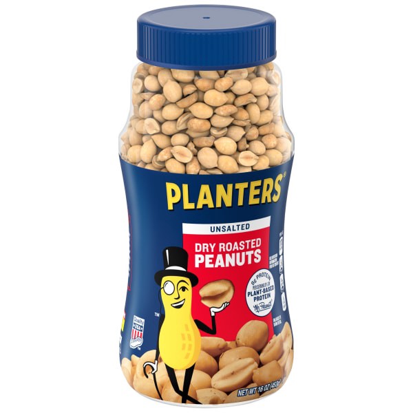 slide 22 of 29, Planters Dry Roasted Unsalted Peanuts 16 oz, 16 oz