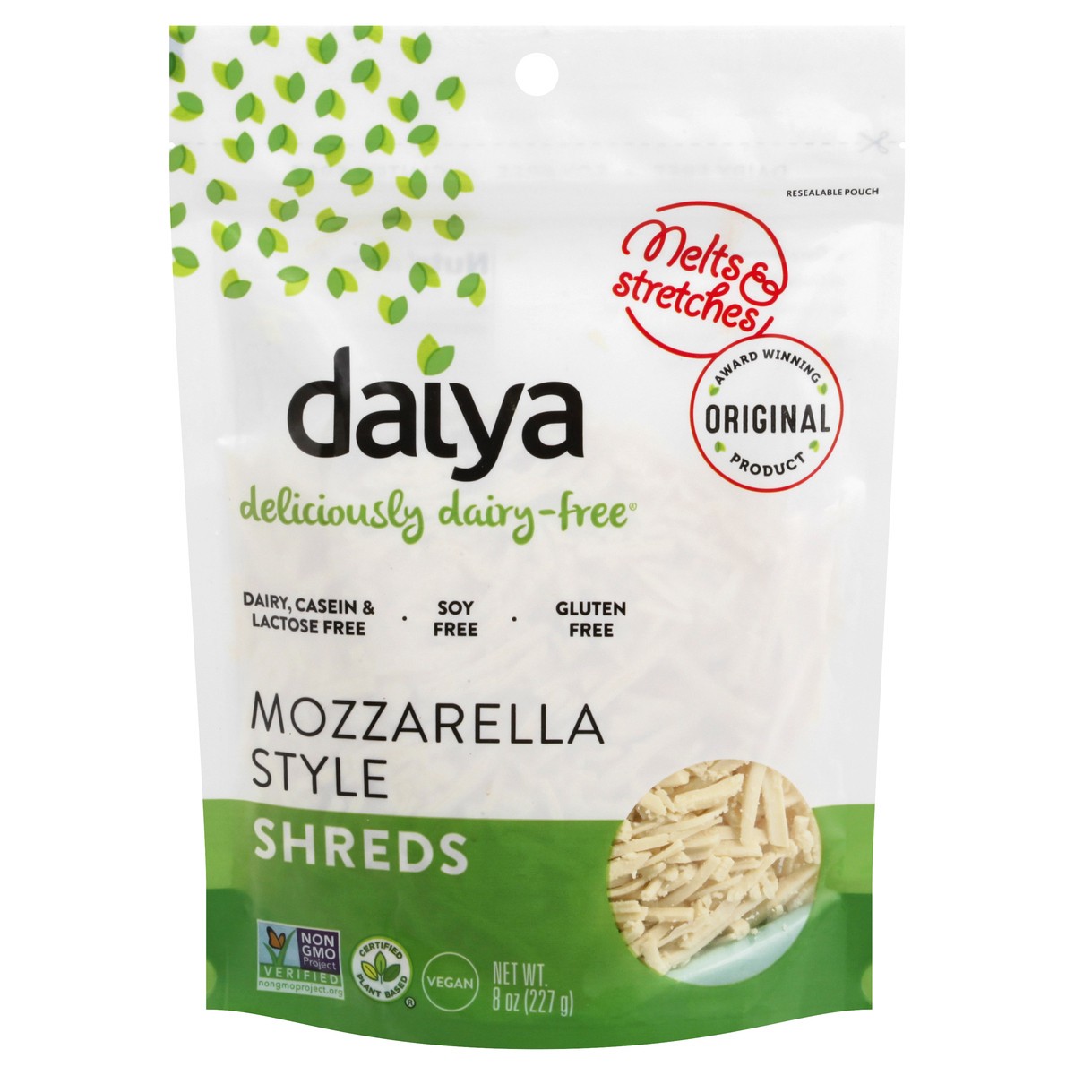 slide 1 of 9, Daiya Dairy Free Mozzarella Cheese Style Shreds , 8 oz