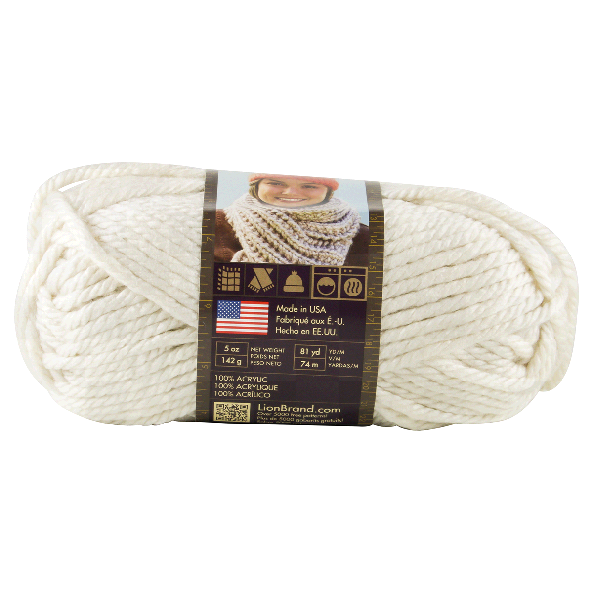 slide 3 of 4, Lion Brand Yarn Hometown USA Houston Cream, 5 oz