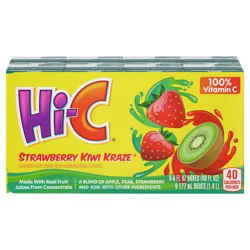 Hi-C Strawberry Kiwi Kraze Cartons, 6 fl oz, 8 Pack