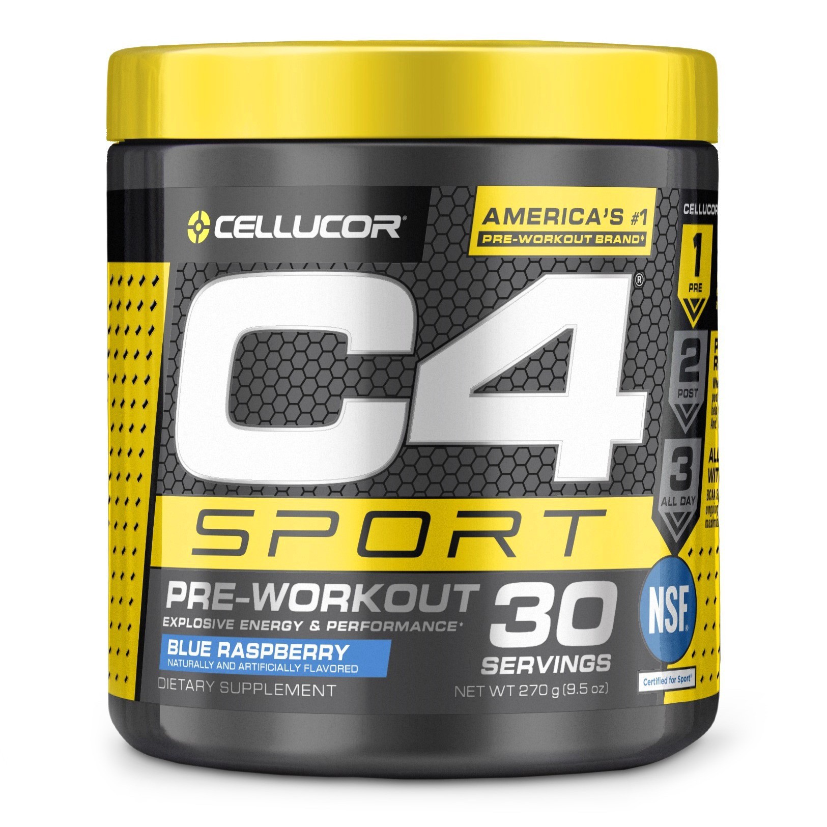 slide 1 of 9, C4 Sport Sport Blue Raspberry Pre-Workout 7.5 oz, 7.5 oz