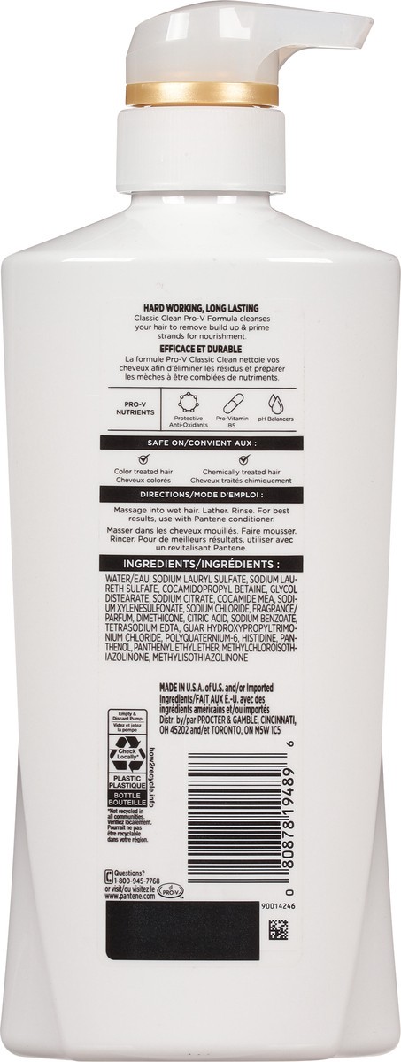 slide 6 of 9, Pantene Classic Clean 72 HR NOURISHMENT Shampoo 17.9 FL OZ/530mL, 17.9 oz