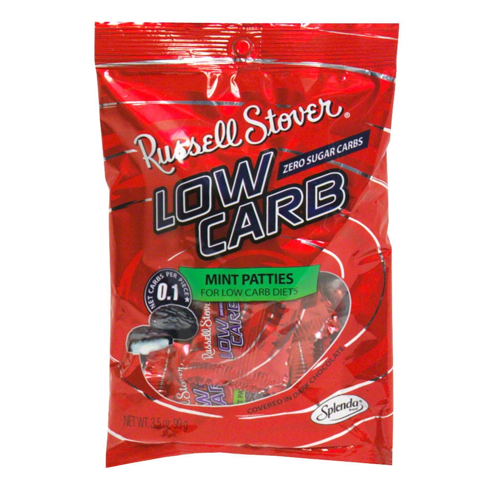 slide 1 of 1, Russell Stover Low Carb Sugar-Free Mint Patties, 3.5 oz