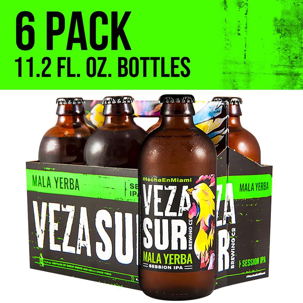 slide 4 of 7, Veza Sur Brewing Co. Mala Yerba Lager Session IPA Craft Beer Beer Bottles, 6 ct