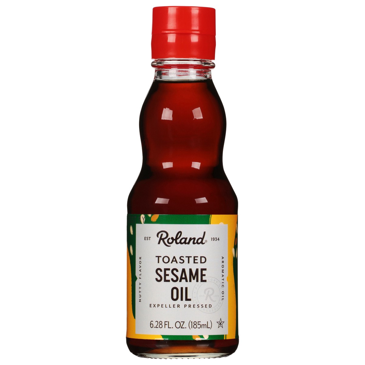 slide 1 of 9, Roland Expeller Pressed Toasted Sesame Oil 6.28 fl oz, 6.2 fl oz