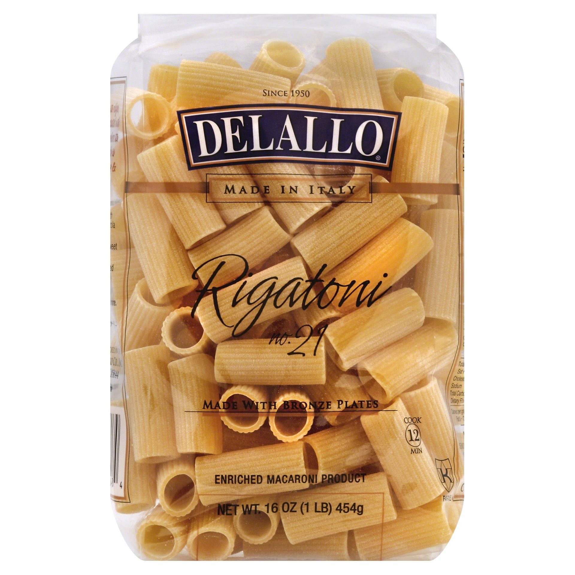 slide 1 of 1, DeLallo Rigatoni Pasta, 16 oz