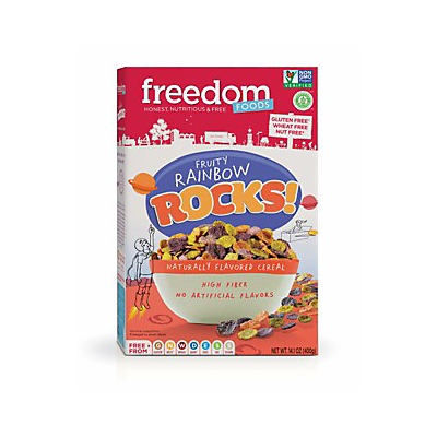 slide 1 of 1, Freedom Foods Fruity Rainbow Rocks Cereal, 14.1 oz