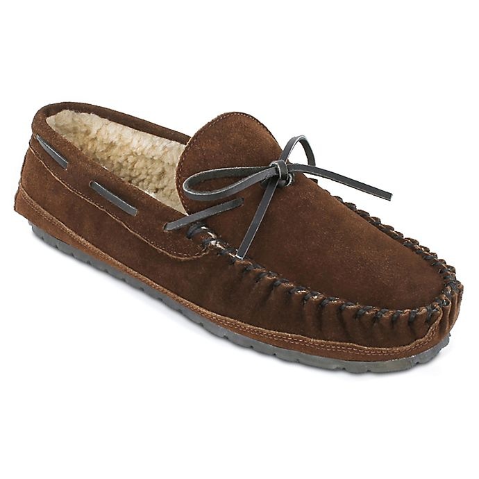 slide 1 of 3, Minnetonka Size 9 Casey Men's Slippers - Chocolate, 1 ct