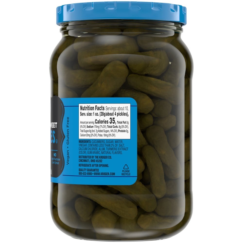 slide 2 of 3, Kroger Whole Sweet Petite Pickles, 16 fl oz