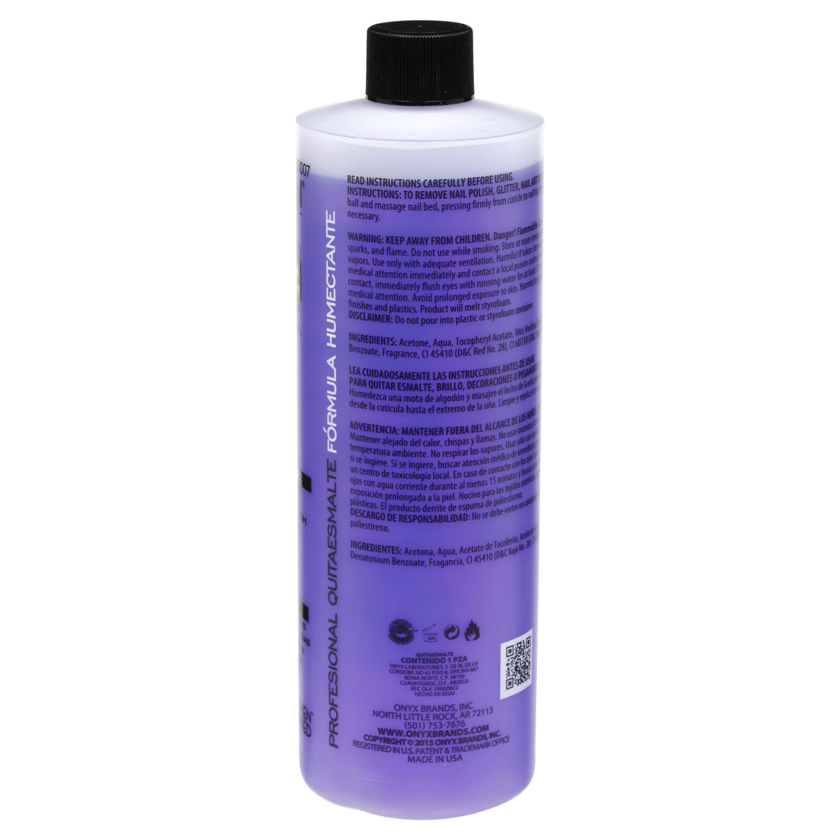 slide 4 of 4, Onyx Professional Lavender Scented Moisturizing Formula Nail Polish Remover, 16 fl oz