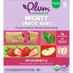 Plum Organics Mighty Snack Bars Filled Whole-Grain Snack Bar Strawberry 6-Count Box/.67oz Bars