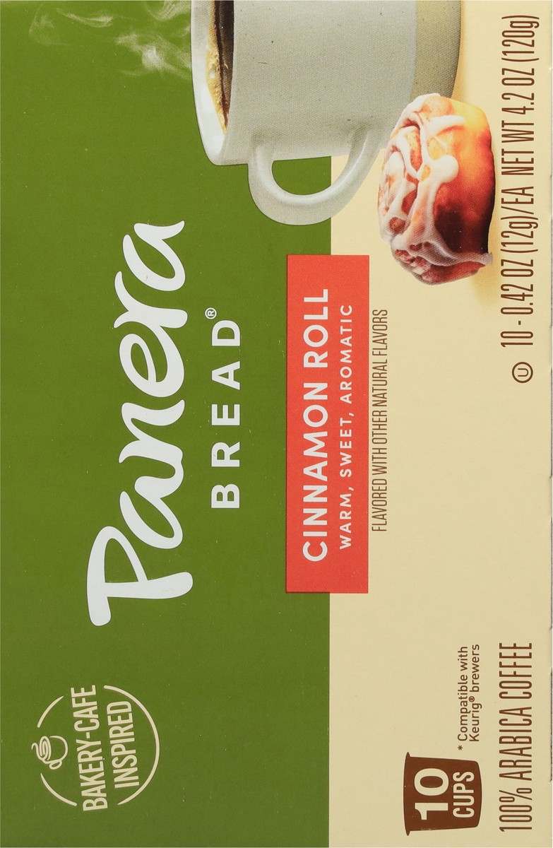 slide 7 of 15, Panera Bread 100% Arabica Cinnamon Roll Coffee 10 - 0.42 oz Cups, 10 ct