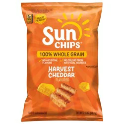 SunChips Whole Grain Snacks Harvest Cheddar 2 1/2 Oz
