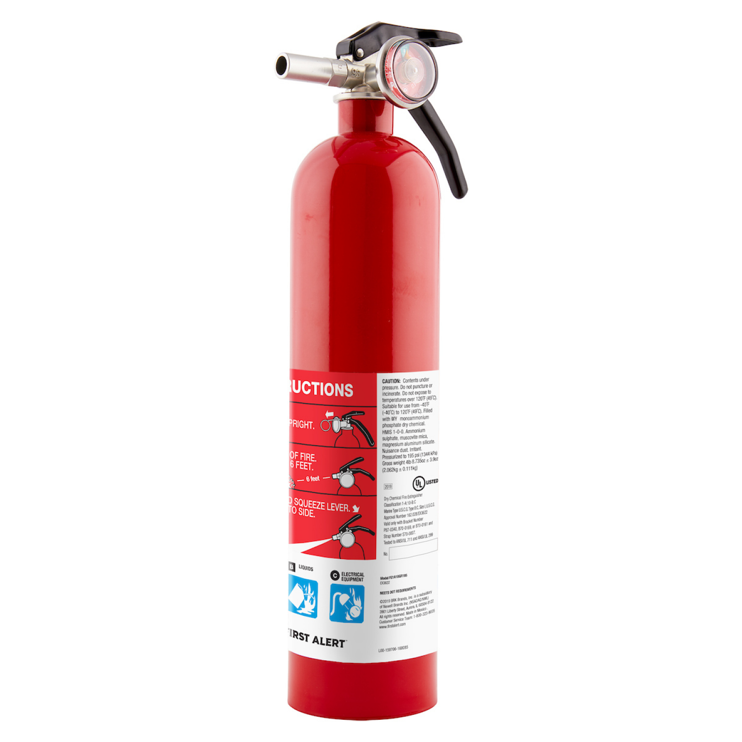 slide 4 of 4, First Alert HOME1 Multipurpose ABC Rechargeable Fire Extinguisher, 4 ct