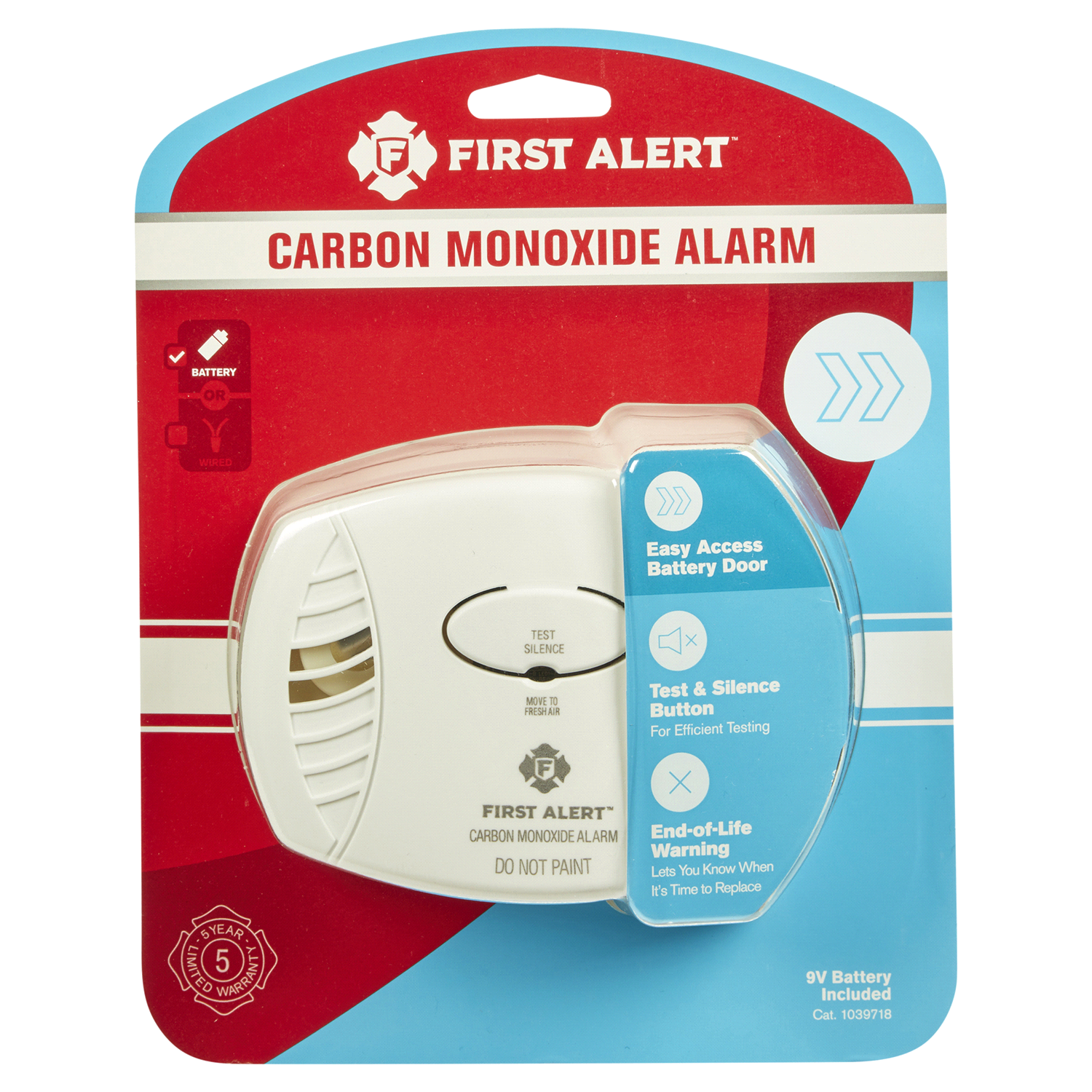 slide 1 of 2, First Alert CO400 Battery Powered Carbon Monoxide Alarm, 1 ct