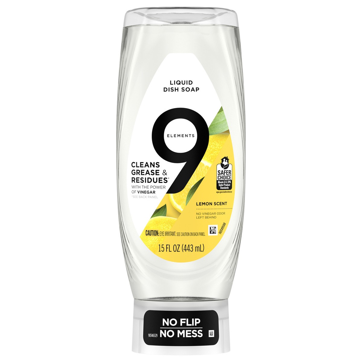 slide 1 of 3, 9 Elements EZ Squeeze Dish Soap, Lemon Scent Bottle, 15 oz
