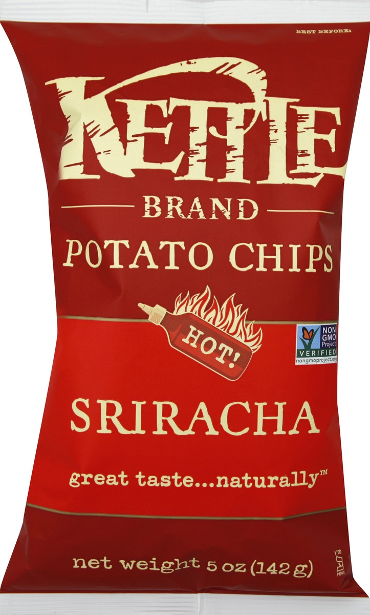 slide 2 of 4, Kettle Brand Hot Gluten Free Sriracha Potato Chips 5 OZ, 5 oz